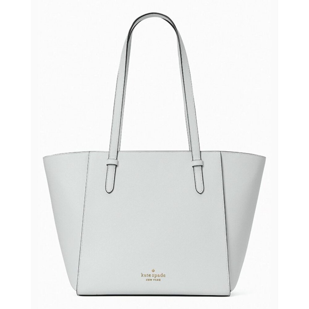 S Kate Spade Becca Large Tote Light Gray Saffiano KA758 Stone NWT $359 Retail